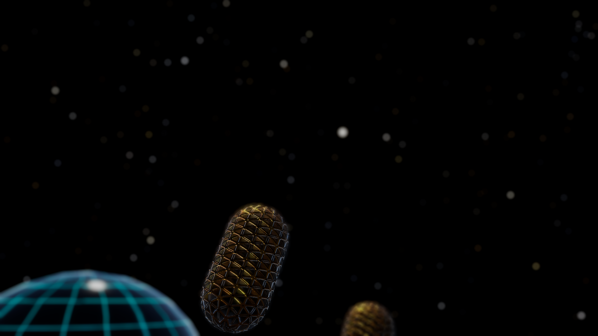 Third view starry sky with DOF